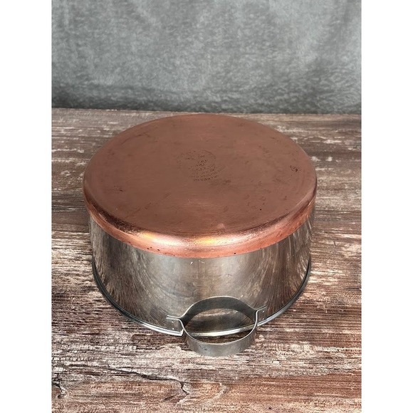 COPPER CLAD STAINLESS STEEL POT WITH LID 3 QUART CAPACITY 7 INCH DIAMETER - Picture 8 of 8